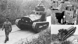 Illustration for article titled The most bizarre experimental tanks ever to roll through a battlefield